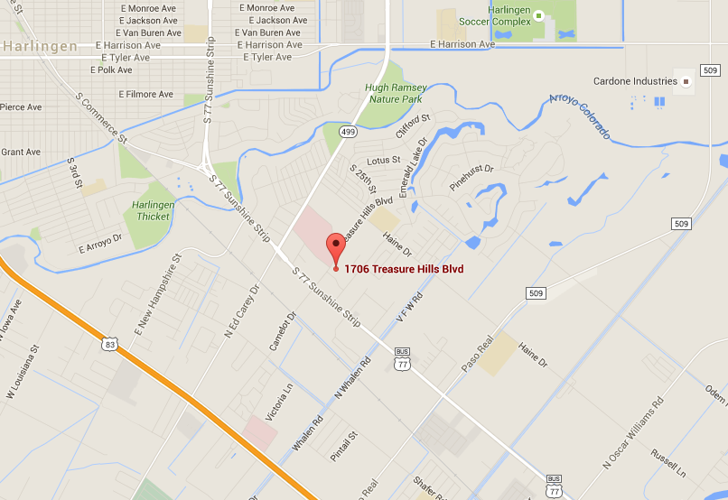 Harlingen location map